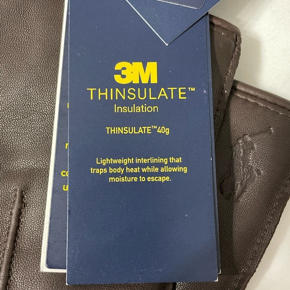 🆕 Polo Ralph Lauren Insulated Sheepskin Touch Screen Gloves. Dark Brown, Large - Picture 8 of 12